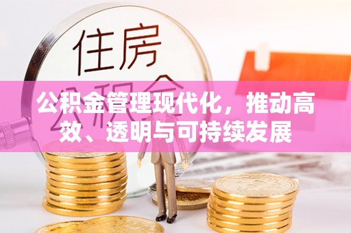 杏花岭公积金管理现代化，推动高效、透明与可持续发展